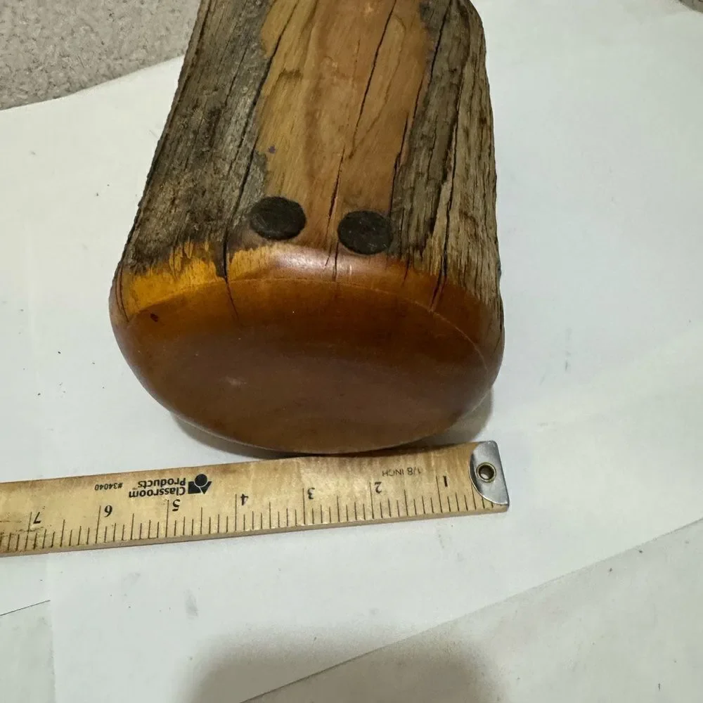 Wood Log Jewelry Storage Trinket Box Chest Rustic Hand Crafted